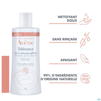 Avene tolerance lotion nettoyante gelif. 400ml