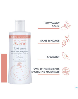 Avene tolerance lotion nettoyante gelif. 400ml