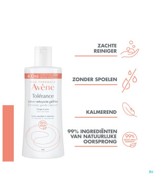 Avene tolerance lotion nettoyante gelif. 400ml