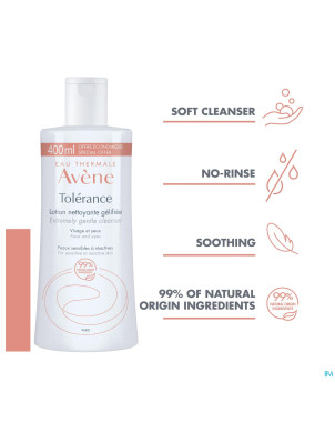 Avene tolerance lotion nettoyante gelif. 400ml