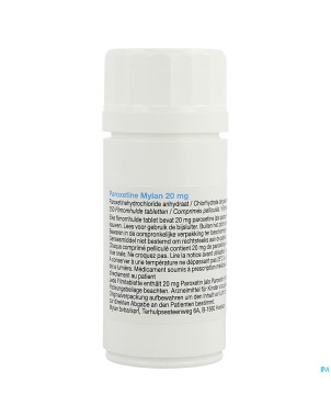 Paroxetine viatris 20mg comp pell 250 fl hdpe