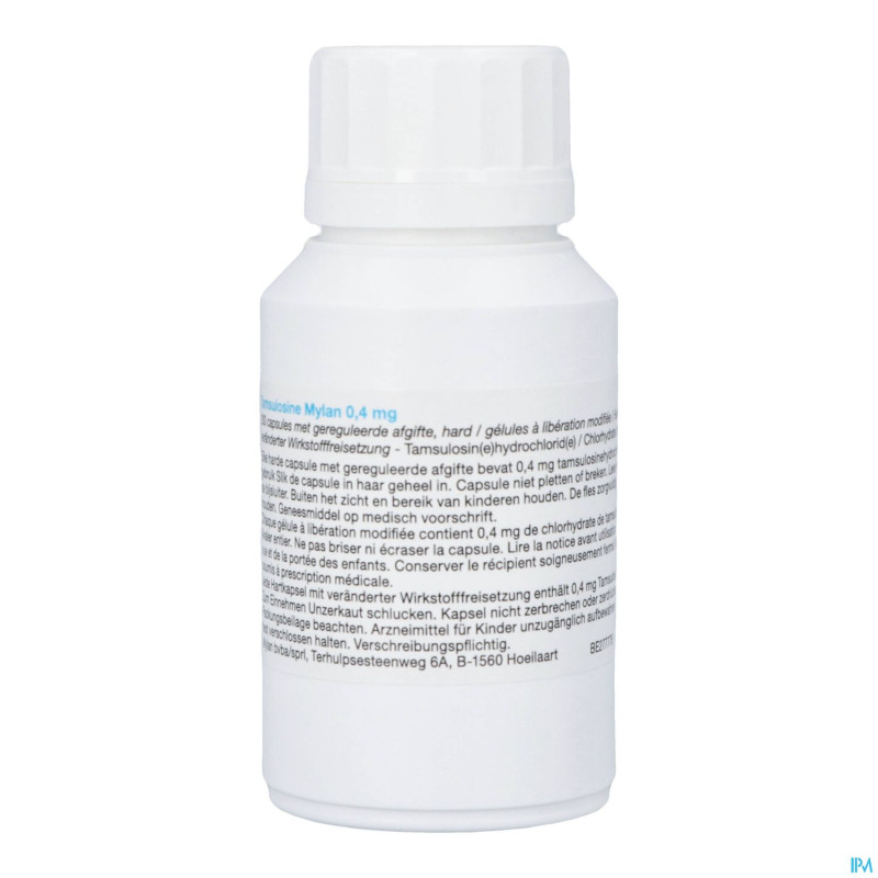 Tamsulosine viatris 0,4mg lib.mod.caps 200 fl hdpe