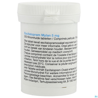 Escitalopram viatris 5mg comp pell 250 pot idd