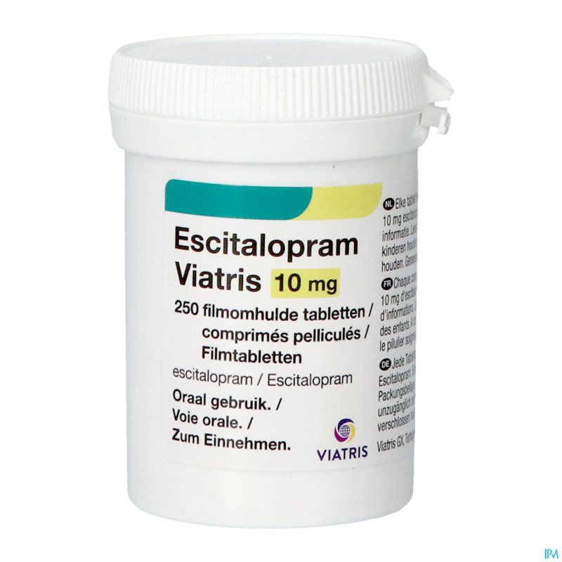 Escitalopram viatris 10mg comp pell 250 pot idd