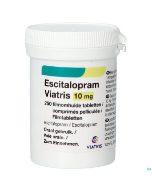 Escitalopram viatris 10mg comp pell 250 pot idd