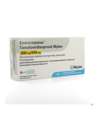Emtricitab.tenofov.200/245 mylan comp pell. 30 bl