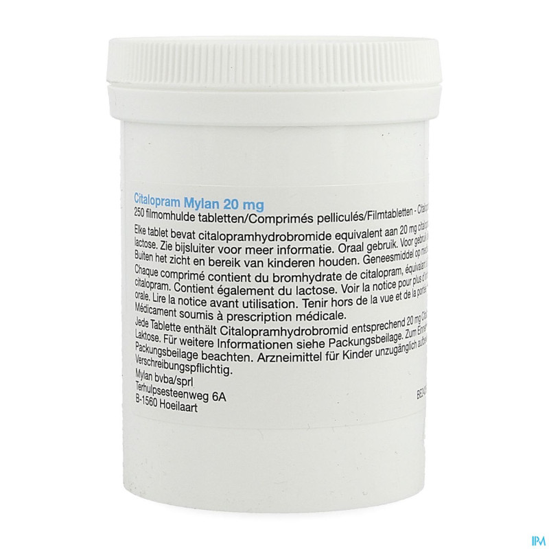 Citalopram viatris 20mg comp pell 250 pot