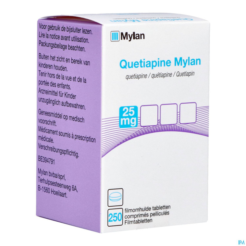 Quetiapine viatris 25mg comp pell 250 fl hdpe