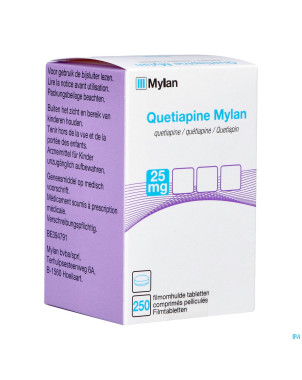 Quetiapine viatris 25mg comp pell 250 fl hdpe