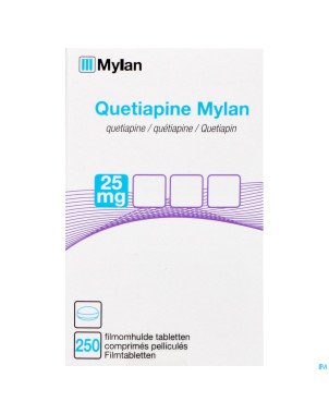 Quetiapine viatris 25mg comp pell 250 fl hdpe