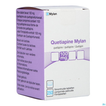Quetiapine viatris 100mg comp pell 250 fl hdpe