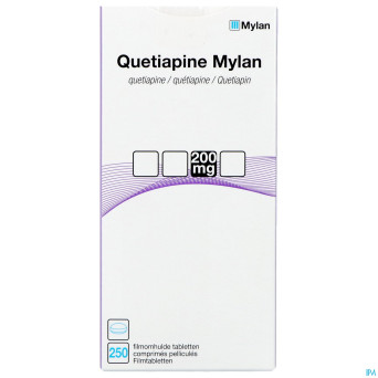 Quetiapine viatris 200mg comp pell 250 fl hdpe