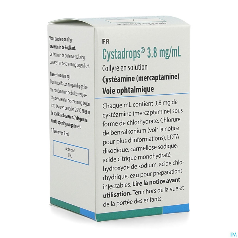 Cystadrops 3,8mg/ml fl 1 x 5ml