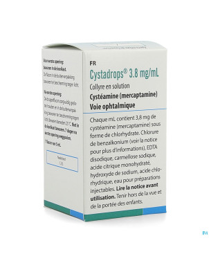 Cystadrops 3,8mg/ml fl 1 x 5ml