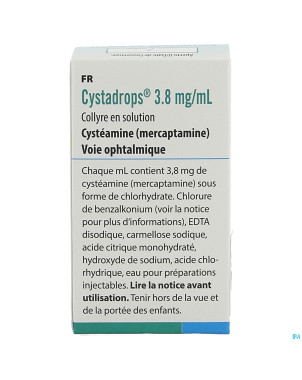Cystadrops 3,8mg/ml fl 1 x 5ml