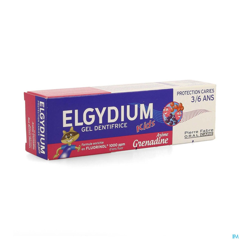 Elgydium kids dentifrice grenadine    tube 50ml