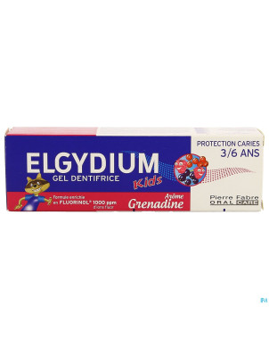 Elgydium kids dentifrice grenadine    tube 50ml