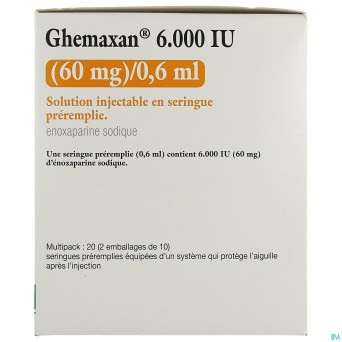 Ghemaxan  6.000ui  60mg/0,6ml ser prer. 20+pr.aig.