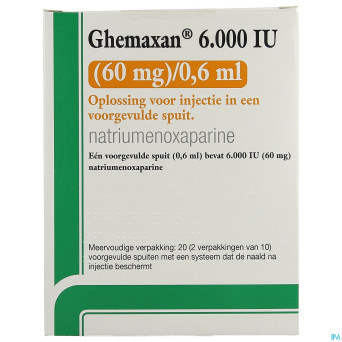 Ghemaxan  6.000ui  60mg/0,6ml ser prer. 20+pr.aig.