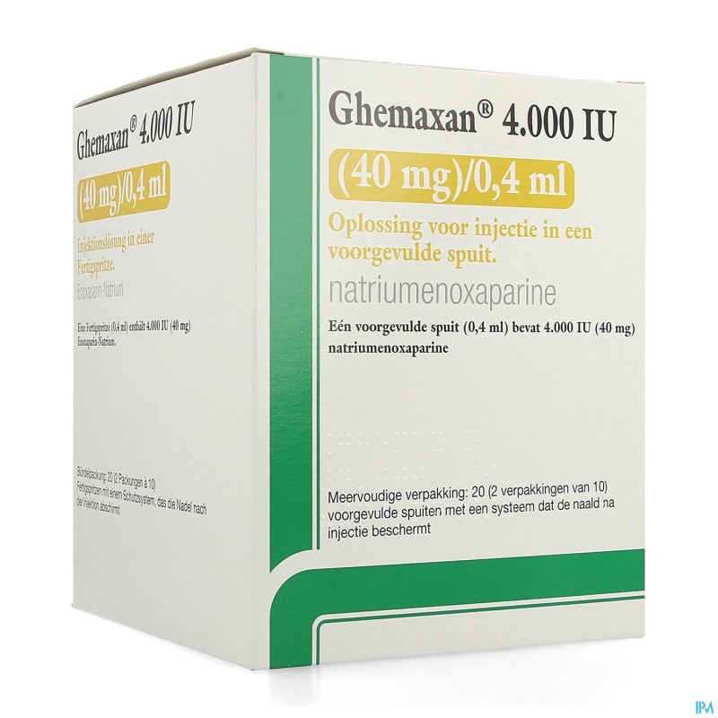 Ghemaxan  4.000ui  40mg/0,4ml ser prer. 20+pr.aig.