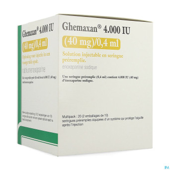 Ghemaxan  4.000ui  40mg/0,4ml ser prer. 20+pr.aig.