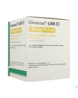 Ghemaxan  4.000ui  40mg/0,4ml ser prer. 20+pr.aig.