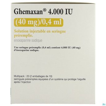 Ghemaxan  4.000ui  40mg/0,4ml ser prer. 20+pr.aig.