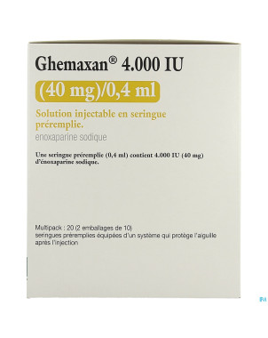 Ghemaxan  4.000ui  40mg/0,4ml ser prer. 20+pr.aig.
