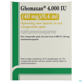 Ghemaxan  4.000ui  40mg/0,4ml ser prer. 20+pr.aig.