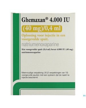 Ghemaxan  4.000ui  40mg/0,4ml ser prer. 20+pr.aig.