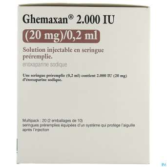 Ghemaxan  2.000ui  20mg/0,2ml ser prer. 20+pr.aig.