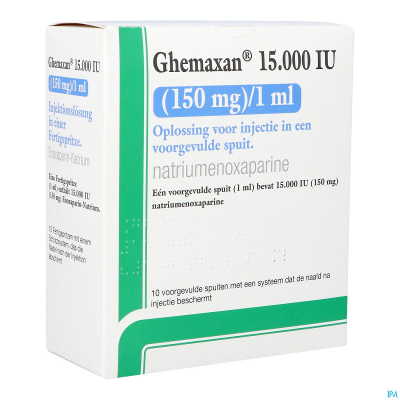 Ghemaxan 15.000ui 150mg/1,0ml ser prer.10+pr.aig.