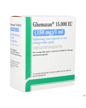 Ghemaxan 15.000ui 150mg/1,0ml ser prer.10+pr.aig.