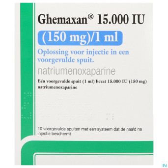 Ghemaxan 15.000ui 150mg/1,0ml ser prer.10+pr.aig.