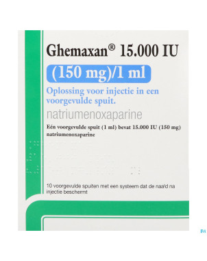 Ghemaxan 15.000ui 150mg/1,0ml ser prer.10+pr.aig.