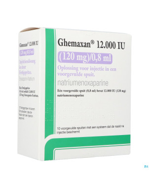 Ghemaxan 12.000ui 120mg/0,8ml ser prer.10+pr.aig.