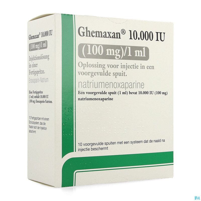 Ghemaxan 10.000ui 100mg/1,0ml ser prer.10+pr.aig.