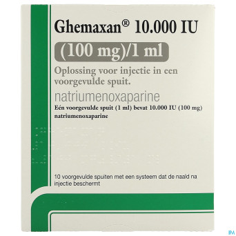 Ghemaxan 10.000ui 100mg/1,0ml ser prer.10+pr.aig.