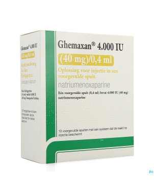 Ghemaxan  4.000ui  40mg/0,4ml ser prer. 10+pr.aig.