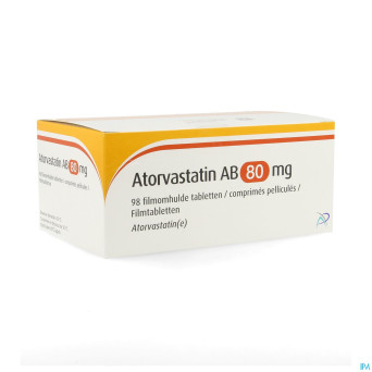 Atorvastatin ab 80mg comp pell 98 pvc/pe/pvdc/alu