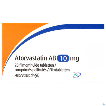Atorvastatin ab 10mg comp pell 28 pvc/pe/pvdc/alu