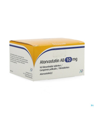Atorvastatin ab 10mg comp pell 98 pvc/pe/pvdc/alu