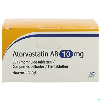 Atorvastatin ab 10mg comp pell 98 pvc/pe/pvdc/alu