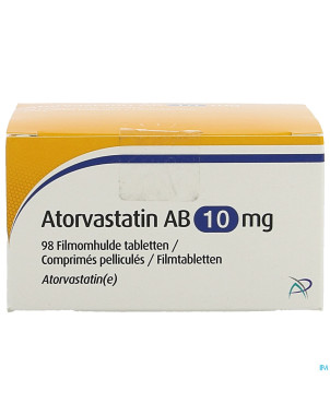 Atorvastatin ab 10mg comp pell 98 pvc/pe/pvdc/alu