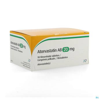 Atorvastatin ab 20mg comp pell 98 pvc/pe/pvdc/alu