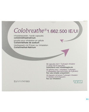 Colobreathe 1662500ui abacus pdr inhal. caps 56