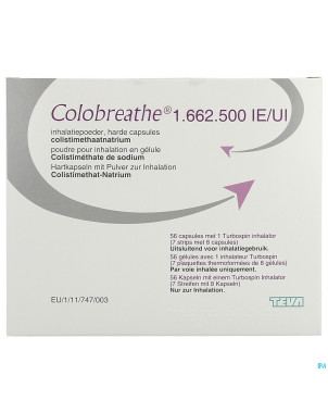Colobreathe 1662500ui abacus pdr inhal. caps 56