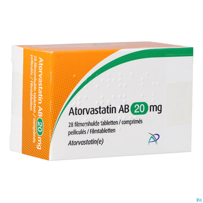 Atorvastatin ab 20mg comp pell 28 pvc/pe/pvdc/alu