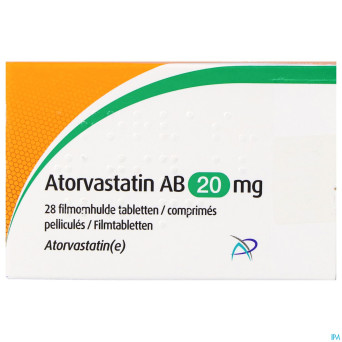 Atorvastatin ab 20mg comp pell 28 pvc/pe/pvdc/alu
