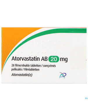Atorvastatin ab 20mg comp pell 28 pvc/pe/pvdc/alu